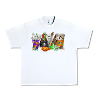 White Halloween Coffee Cups Urban Heavy Tee - texasbilliewilder