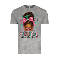 Cloud Rock Surgical Technologist Afro Messy Bun Vintage Tee - texasbilliewilder