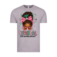 Vintage Zinc Surgical Technologist Afro Messy Bun Vintage Tee - texasbilliewilder