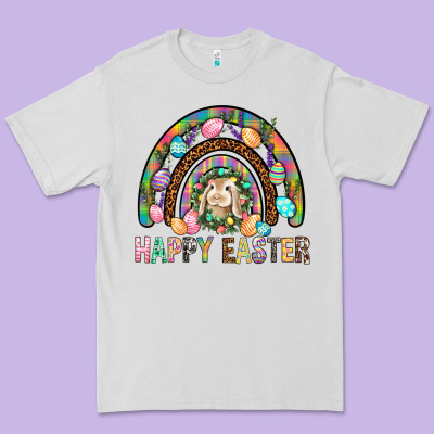 Happy Easter Rainbow Premium Tee Designed By Bundleandbundleshop