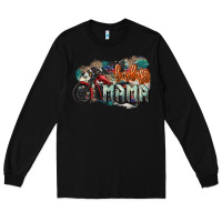 Black Badass Mama motorcycle Long Sleeve Tee - HowdyJamesFarm