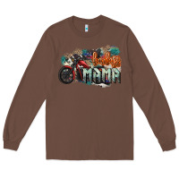 Chestnut Badass Mama motorcycle Long Sleeve Tee - HowdyJamesFarm