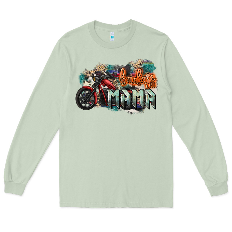 Badass Mama Motorcycle Long Sleeve Tee by HowdyJamesFarm | Teevron