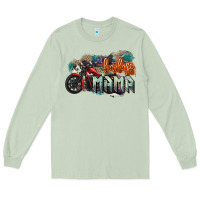 Matcha Badass Mama motorcycle Long Sleeve Tee - HowdyJamesFarm