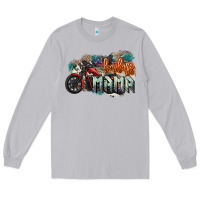 Moon Dust Badass Mama motorcycle Long Sleeve Tee - HowdyJamesFarm