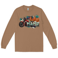 Toasted Coconut Badass Mama motorcycle Long Sleeve Tee - HowdyJamesFarm