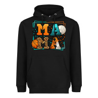 Black Basketball and Volleyball mama Mother's Day Heavyweight Hoodie - LillyAllenDesigns
