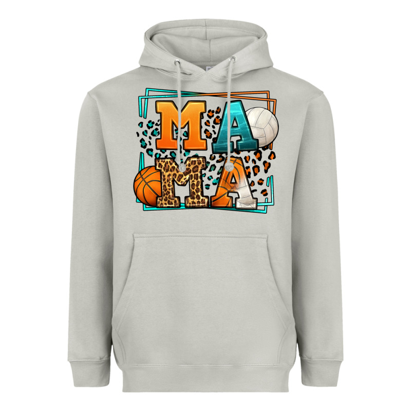 Basketball And Volleyball Mama Mother's Day Heavyweight Hoodie by LillyAllenDesigns | Teevron
