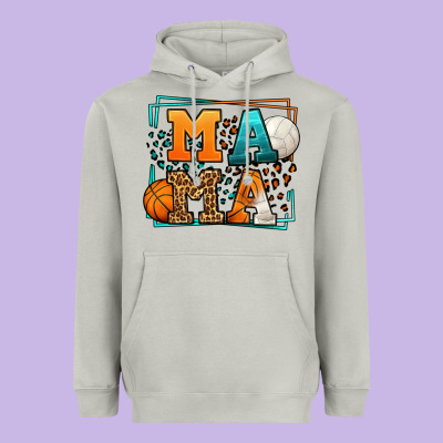 Basketball And Volleyball Mama Mother's Day Heavyweight Hoodie Designed By Lillyallendesigns