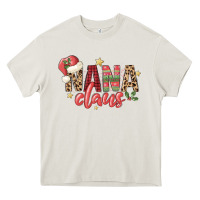 Cream nana claus Heavy Core Tee - MaliasSmallBusiness