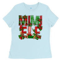 Baby Blue Christmas Mimi Elf Ladies Tee - BundleAndBundleShop