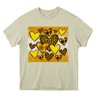 Mossy yellow hearts Heavy Core Tee - JahusDesignShop