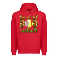 Red Baseball Dad Softball Premium Hoodie - BundleAndBundleShop