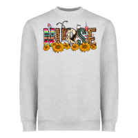 Heather Grey Western Nurse Sunflower Heavyweight Sweatshirt - FaDigitalArtStudio