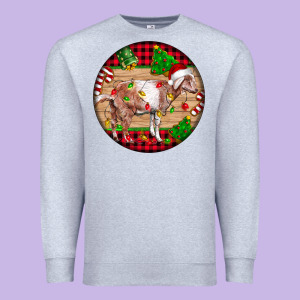 Nubian Goat Christmas Premium Sweatshirt Designed By Lillyallendesigns
