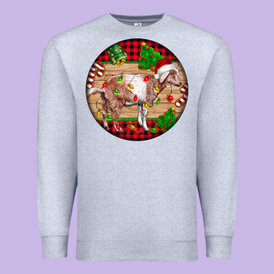Nubian Goat Christmas Premium Sweatshirt Designed By Lillyallendesigns