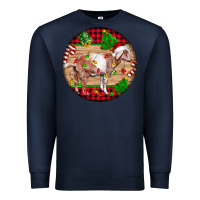 Navy Nubian Goat Christmas Premium Sweatshirt - LillyAllenDesigns