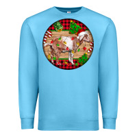 Ocean Blue Nubian Goat Christmas Premium Sweatshirt - LillyAllenDesigns