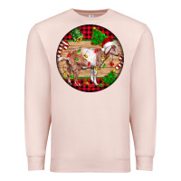Pale Pink Nubian Goat Christmas Premium Sweatshirt - LillyAllenDesigns