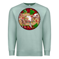 Seafoam Nubian Goat Christmas Premium Sweatshirt - LillyAllenDesigns