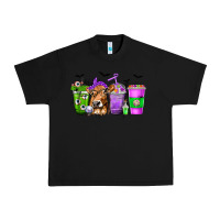 Black Coffee Cups with Cow and Halloween Urban Heavy Tee - texasbilliewilder