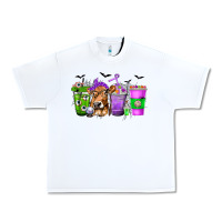 Coffee Cups With Cow And Halloween Urban Heavy Tee | Teevron
