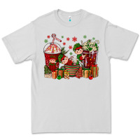 Dove Grey Elf Coffee Cups Christmas Premium Tee - BundleAndBundleShop