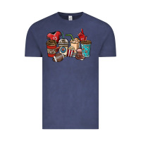 Vintage Denim Football coffee cups Vintage Tee - NancyCooperArtShop