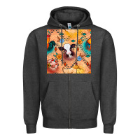 Charcoal Heather western farm animals seamless pattern Zipper Hoodie - BundleAndBundleShop
