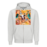 Dove Grey western farm animals seamless pattern Zipper Hoodie - BundleAndBundleShop