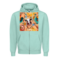 Seafoam western farm animals seamless pattern Zipper Hoodie - BundleAndBundleShop