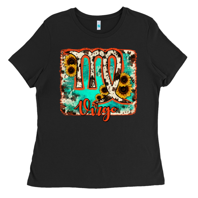Virgo Turquoise Cowhide Ladies Tee by RanaPortraitStore | Teevron