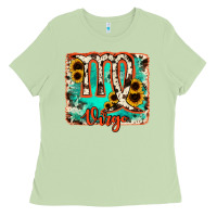 Matcha virgo turquoise cowhide Ladies Tee - RanaPortraitStore