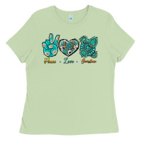 Matcha Peace Love Gemstone Ladies Tee - BundleAndBundleShop