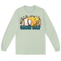 Matcha game day baseball leopard flames fireball Long Sleeve Tee - HowdyJamesFarm