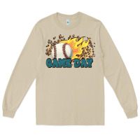 Mushroom game day baseball leopard flames fireball Long Sleeve Tee - HowdyJamesFarm