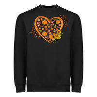 Black Western Autumn Heart Heavyweight Sweatshirt - FaDigitalArtStudio