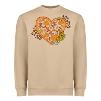 Mushroom Western Autumn Heart Heavyweight Sweatshirt - FaDigitalArtStudio