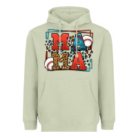 Matcha leopard baseball mama Mother's Day Heavyweight Hoodie - LillyAllenDesigns