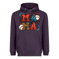 Plum leopard baseball mama Mother's Day Heavyweight Hoodie - LillyAllenDesigns