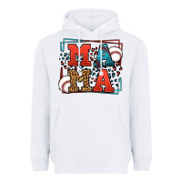 White leopard baseball mama Mother's Day Heavyweight Hoodie - LillyAllenDesigns