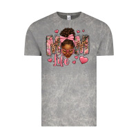 Cloud Rock Afro Messy Bun Mom Life Vintage Tee - texasbilliewilder