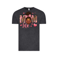 Vintage Black Afro Messy Bun Mom Life Vintage Tee - texasbilliewilder