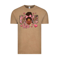 Vintage Coffee Afro Messy Bun Mom Life Vintage Tee - texasbilliewilder