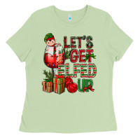 Matcha Let's Get Elfed Up Christmas Ladies Tee - BundleAndBundleShop