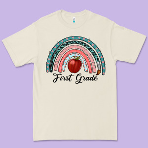First Grade Rainbow Premium Tee Designed By Ranaportraitstore