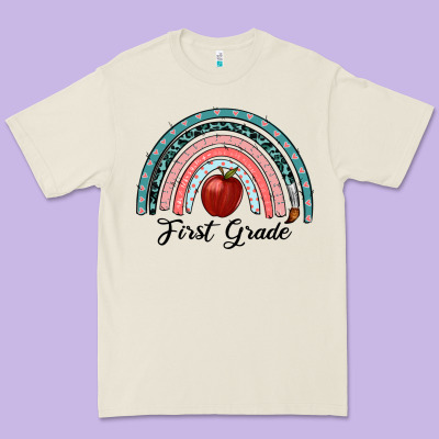 First Grade Rainbow Premium Tee Designed By Ranaportraitstore