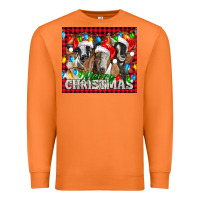 Carrot Merry Christmas  With Goats Premium Sweatshirt - LillyAllenDesigns