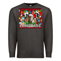 Smoke Merry Christmas  With Goats Premium Sweatshirt - LillyAllenDesigns