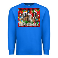 True Royal Merry Christmas  With Goats Premium Sweatshirt - LillyAllenDesigns